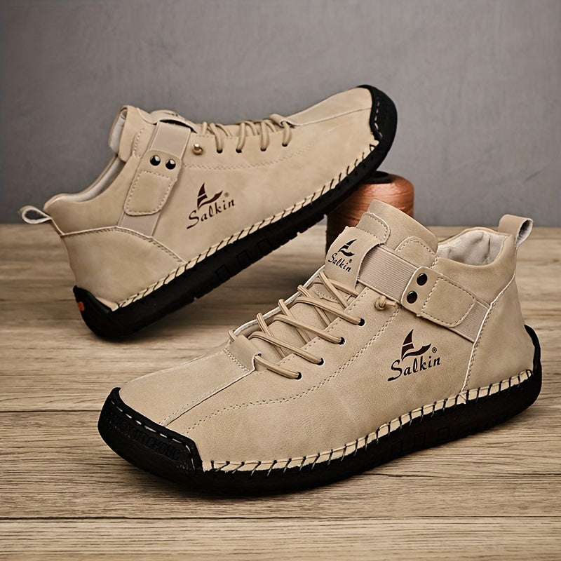 New Arrival Handmade Ankle Men's Business Casual Shoes Outdoor Spring And Fall Ankle Boots Breathable Men's Shoes