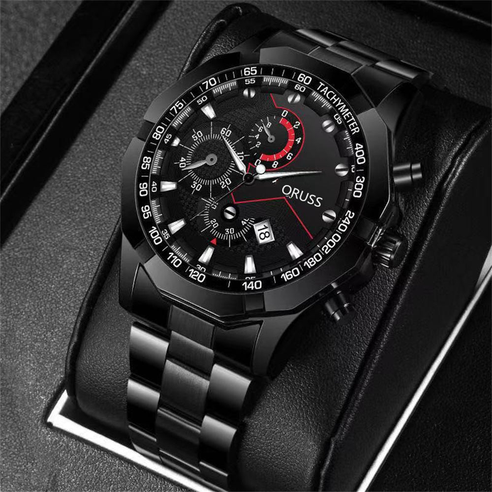 Elegant Business Quartz Men’s Watch - Waterproof, Luminous Dial with Date, Perfect Gift for Every Occasion