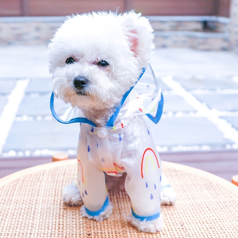 Small, Medium, and Large Waterproof Pet Raincoat - Stay Dry and Stylish in All Seasons with 100% Polyester, Snap Button Closure, and Hand Wash Only - Perfect for Autumn, Spring, Summer, and Winter