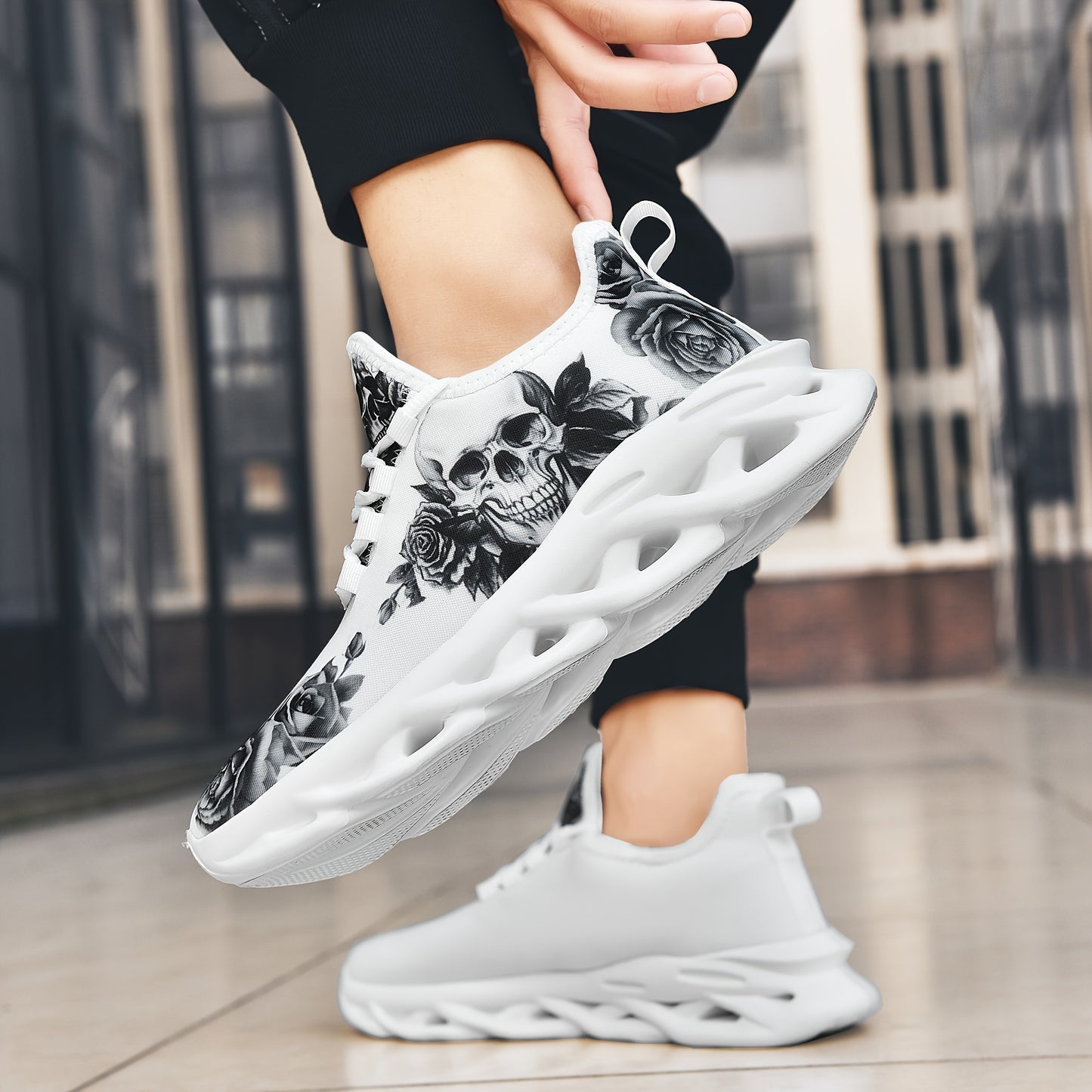 Men's Fashion Casual Halloween Skull Quirky Street Style Men's Shoes