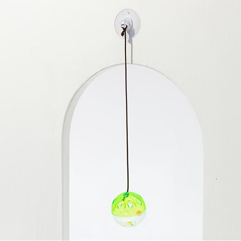 Vacuum Bell Bouncy Ball Pet Supplies Cat Toy Colorful Plastic Sound Bell Interactive Self-Entertaining Ball Random Color