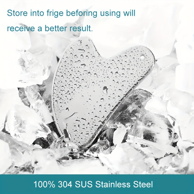 Premium Stainless Steel Gua Sha Facial Tool - Durable Metal Massage Board for Face and Body, Includes Exquisite Gift Box