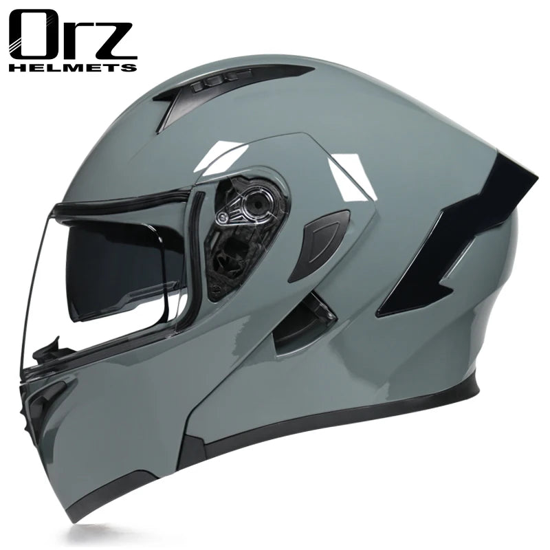 Flip Up Motorcycle Helmet Double lens full face helmet High quality DOT approved Moto cascos motociclistas capacete