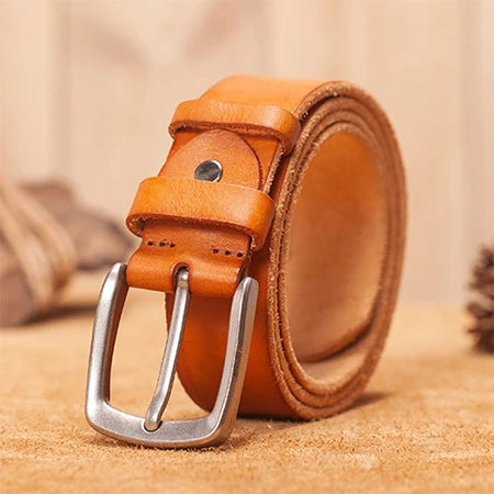 Men's belt leather belt men male genuine leather strap brown cow leather belt for men pin buckle vintage jeans cintos masculinos