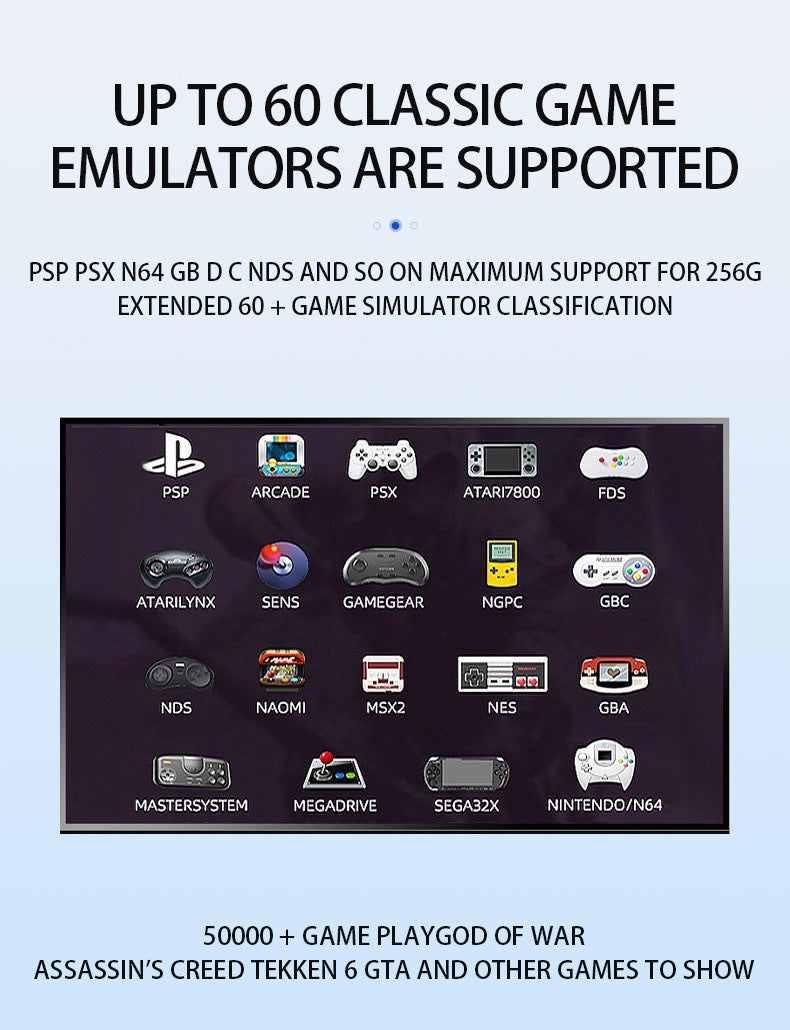 G11 Pro Built-in 60000 Game Video Game Console 4K HD 2.4G 256GB Wireless Controller Emuelec4.3 S905X2 Dual System Family Gamebox