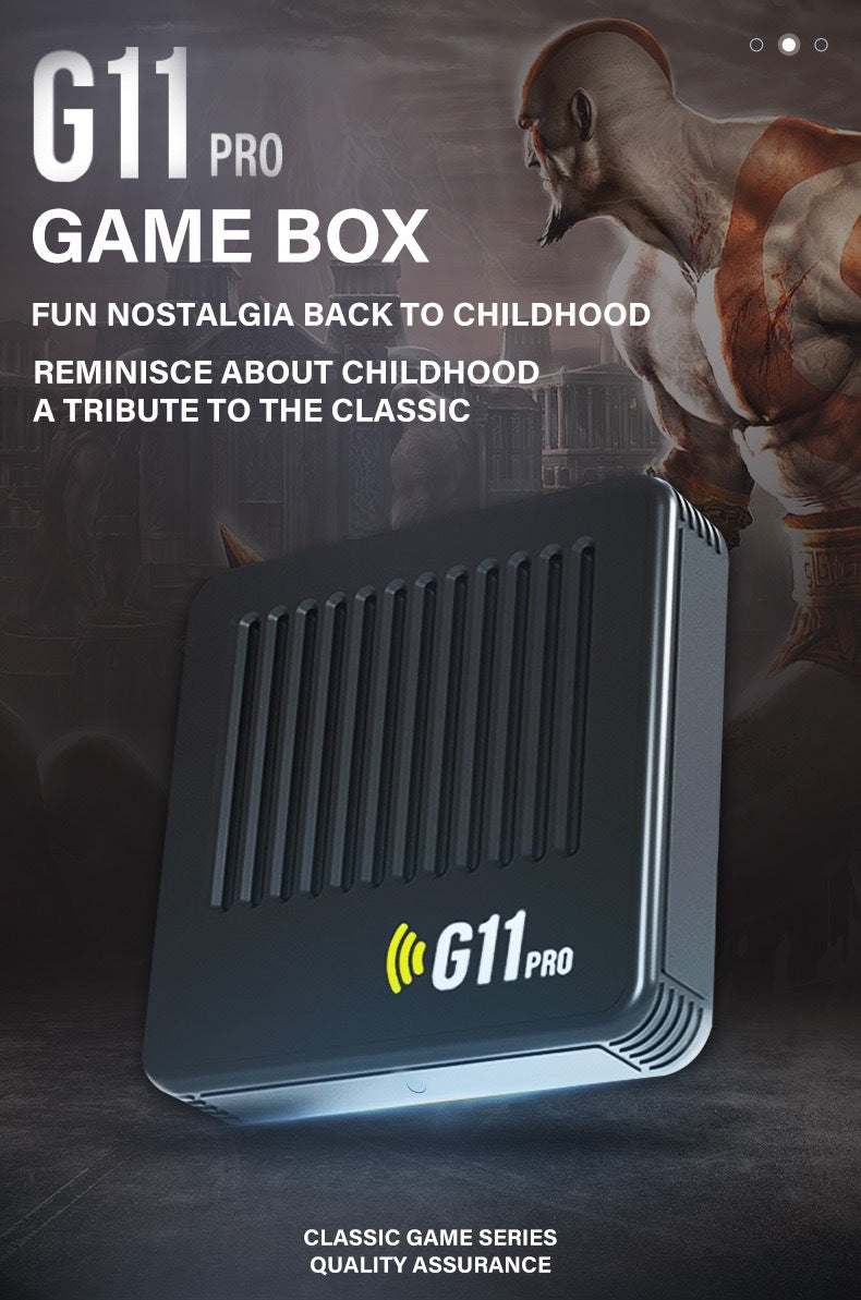 G11 Pro Built-in 60000 Game Video Game Console 4K HD 2.4G 256GB Wireless Controller Emuelec4.3 S905X2 Dual System Family Gamebox