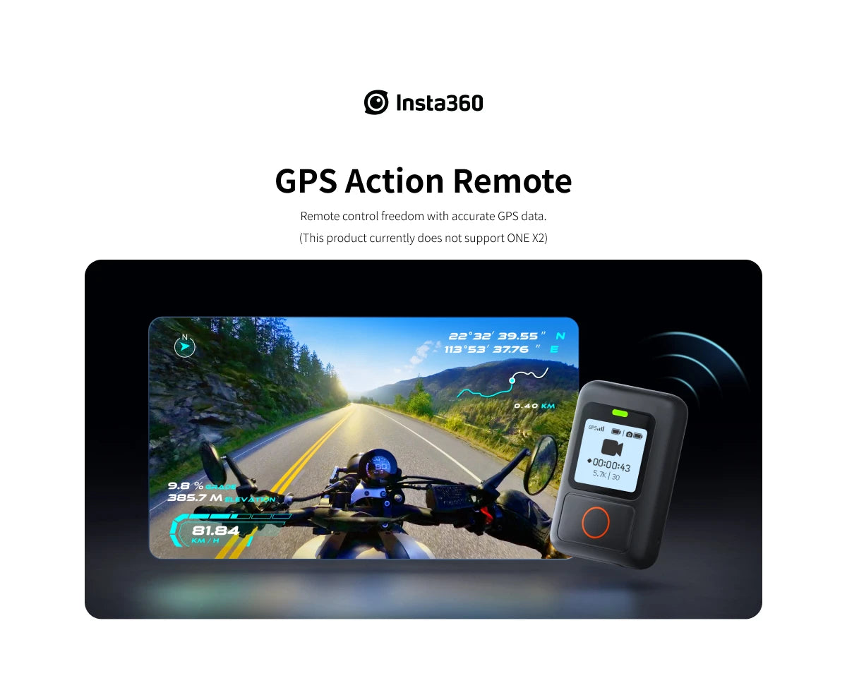 Insta360 GPS Action Remote For X5\X4\X3\Ace Pro 2\ONE X2\ONE RS\GO 3S Insta 360 Original Accessories