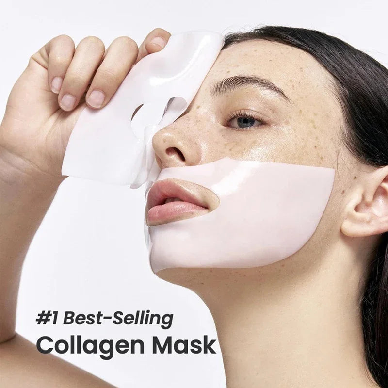Bio-Collagen Real Deep Mask Anti-Wrinkle Lifting Face Mask With Hydrolyzed Collagen Collagen Reverse Film Volume Peel Off Mask