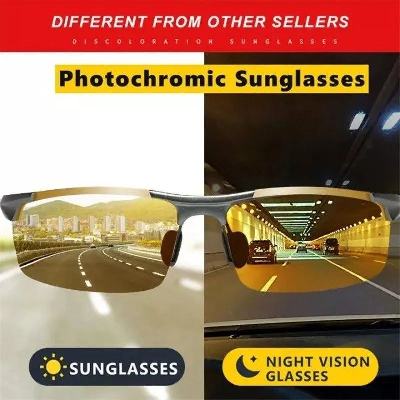 Men Sunglasses Male Photochromic Polarized Driving Outdoor for Men Day Night EyeWear High Quality Anti Radiation Glasses for Men