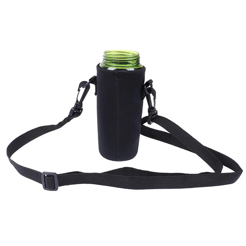 Portable Water Bottle Insulated Neoprene Holder Pouch Bag 420/550/750/1000/1500ml Shoulder With Adjustable Strap