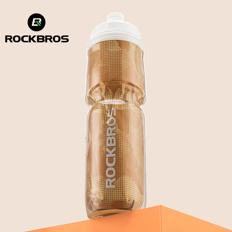 ROCKBROS Cycling Insulated Water Bottle Thermal Drink PP5 Silicone 670ml Fitness Outdoor Sports Bicycle Portable Water Kettle