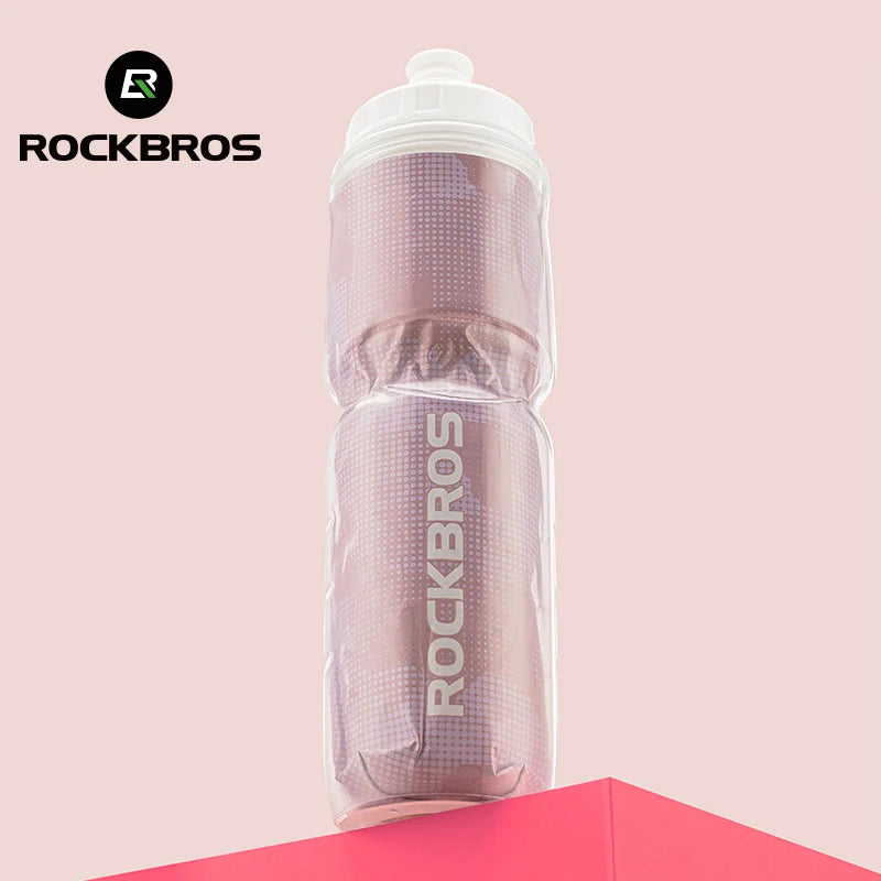 ROCKBROS Cycling Insulated Water Bottle Thermal Drink PP5 Silicone 670ml Fitness Outdoor Sports Bicycle Portable Water Kettle