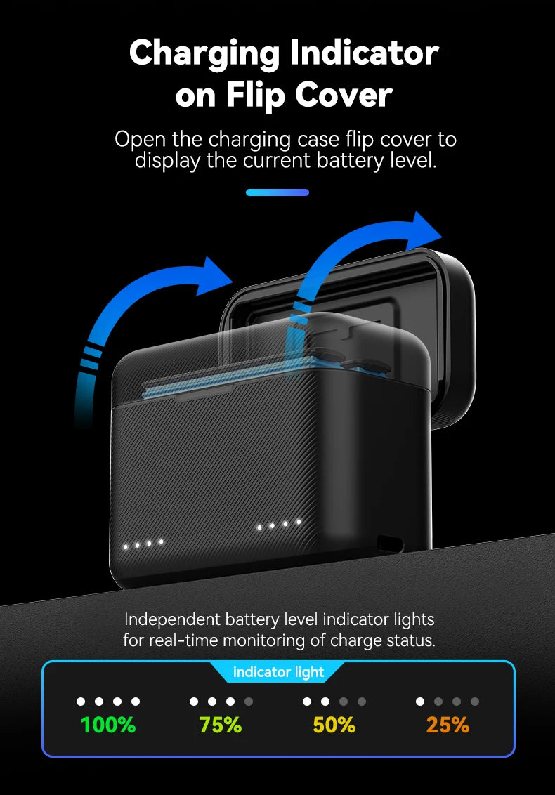 TELESIN Portable Battery Charger For Insta360 X3 X4 Battery 2 Slots TF Card Battery Storage Charger Box For Insta 360 X3 X4