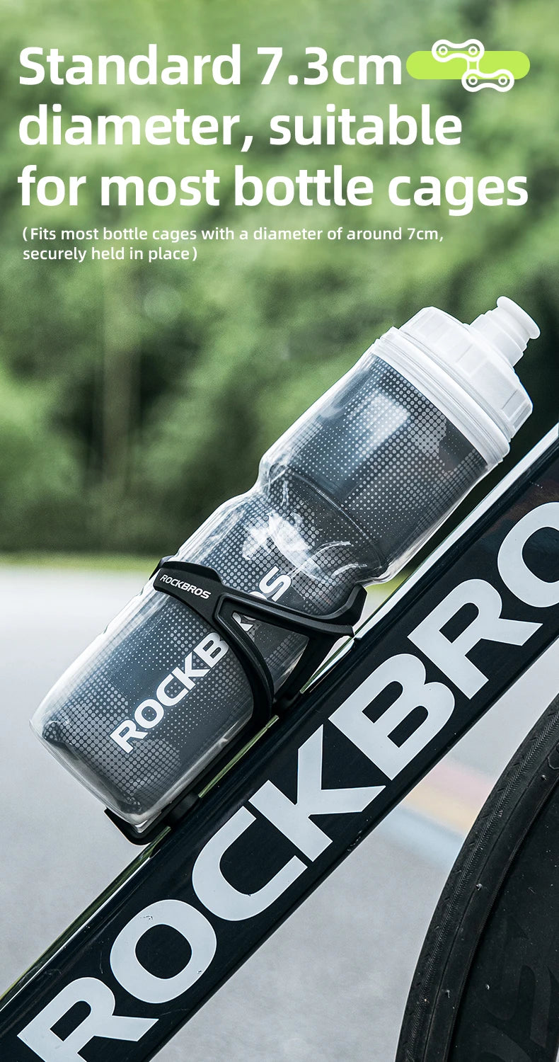 ROCKBROS Cycling Insulated Water Bottle Thermal Drink PP5 Silicone 670ml Fitness Outdoor Sports Bicycle Portable Water Kettle