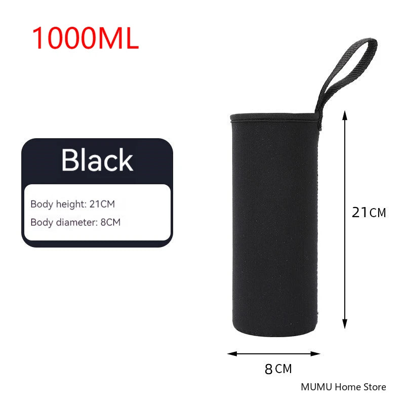 750ML/1000ML/1500ML Mug Bottle Cup Case Bag For Water Bottle Cover Bag Black Bottle Carrier Insulated Bag Sports Bottles Covers