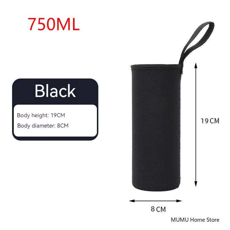 750ML/1000ML/1500ML Mug Bottle Cup Case Bag For Water Bottle Cover Bag Black Bottle Carrier Insulated Bag Sports Bottles Covers
