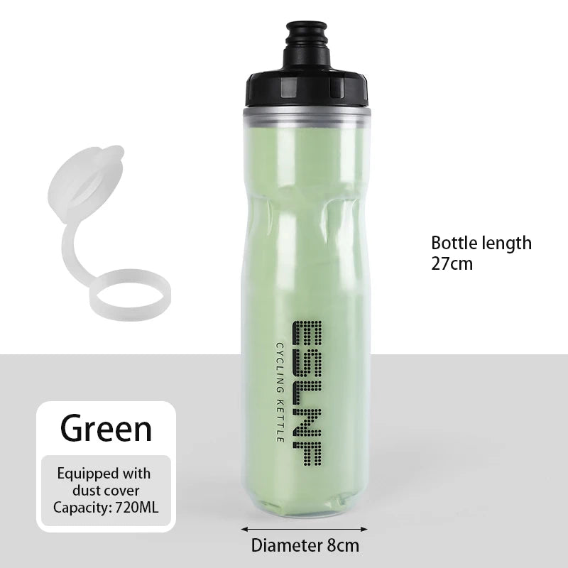 ESLNF Bike Kettle 720ml Mountain Road Bike Outdoor Cycling Kettle PP5 Squeeze Insulated Water Cup Bicycle Water Bottle