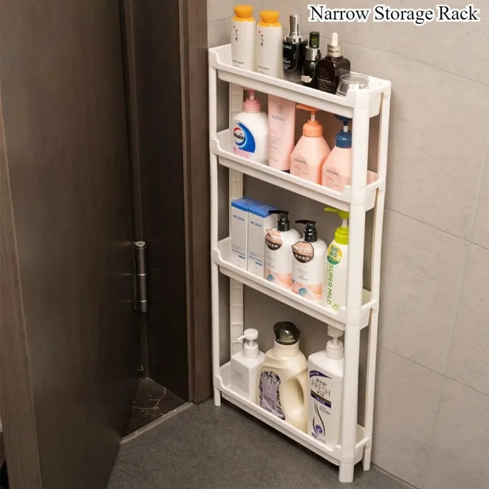 Kitchen Storage Trolley Home Space Saving Narrow Rack Behind Bathroom Door Hollow Out Seam Shelf Toilet Gap Floor Small Carts
