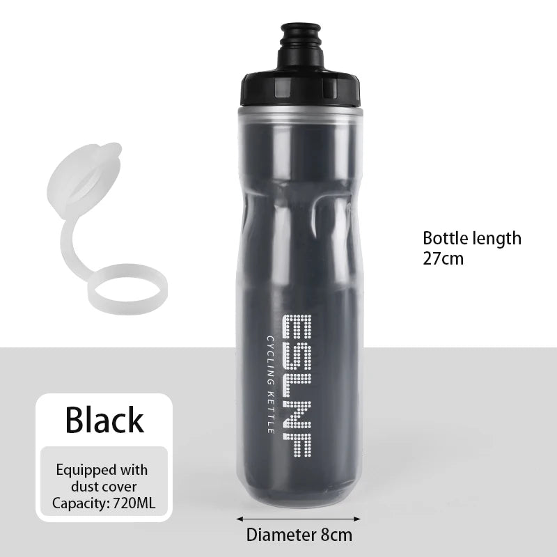 ESLNF Bike Kettle 720ml Mountain Road Bike Outdoor Cycling Kettle PP5 Squeeze Insulated Water Cup Bicycle Water Bottle