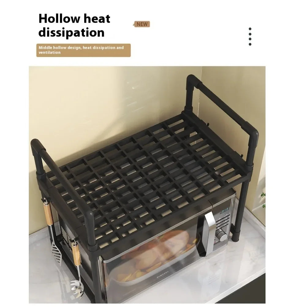 Kitchen Elevated Design Seasoning Rack Microwave Storage RackBilayer Oven Modern Minimalism Kitchen Accessories Organizer