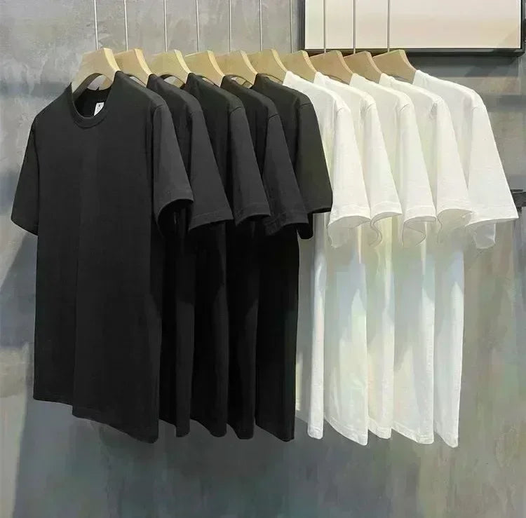 Men's and Women's Spring and Summer Cotton T-shirts Are Fashionable Comfortable Loose and Trendy قمصان قمصان