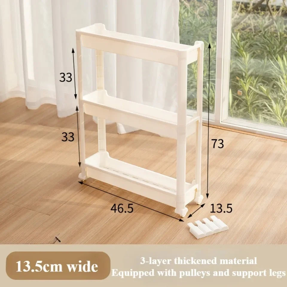 Kitchen Storage Trolley Home Space Saving Narrow Rack Behind Bathroom Door Hollow Out Seam Shelf Toilet Gap Floor Small Carts