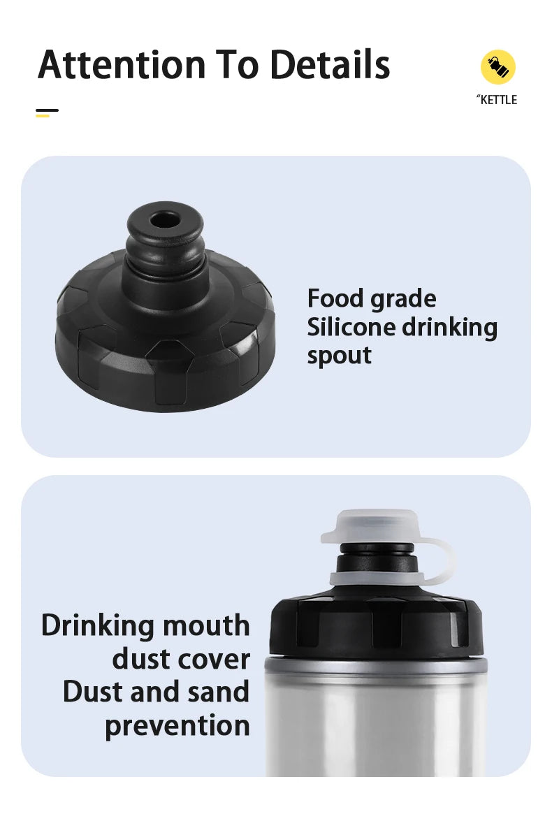 ESLNF Bike Kettle 720ml Mountain Road Bike Outdoor Cycling Kettle PP5 Squeeze Insulated Water Cup Bicycle Water Bottle