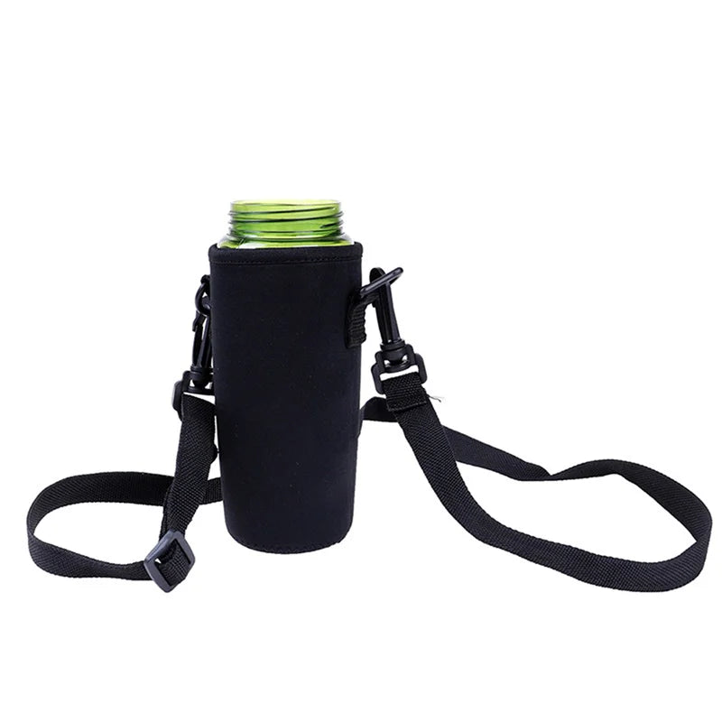 Portable Water Bottle Insulated Neoprene Holder Pouch Bag 420/550/750/1000/1500ml Shoulder With Adjustable Strap