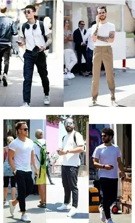 Men's and Women's Spring and Summer Cotton T-shirts Are Fashionable Comfortable Loose and Trendy قمصان قمصان