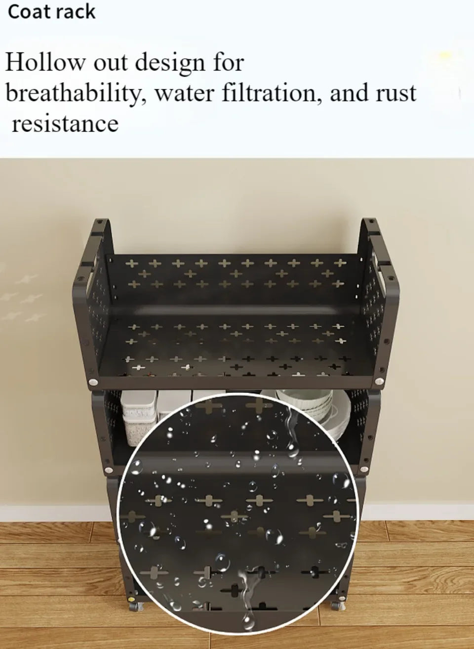 Kitchen Basket Storage Rack Household Add Fruits and Vegetables Multi Functional Small Cart Multi-storey Floor Standing Moveble