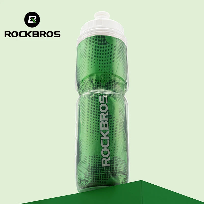 ROCKBROS Cycling Insulated Water Bottle Thermal Drink PP5 Silicone 670ml Fitness Outdoor Sports Bicycle Portable Water Kettle