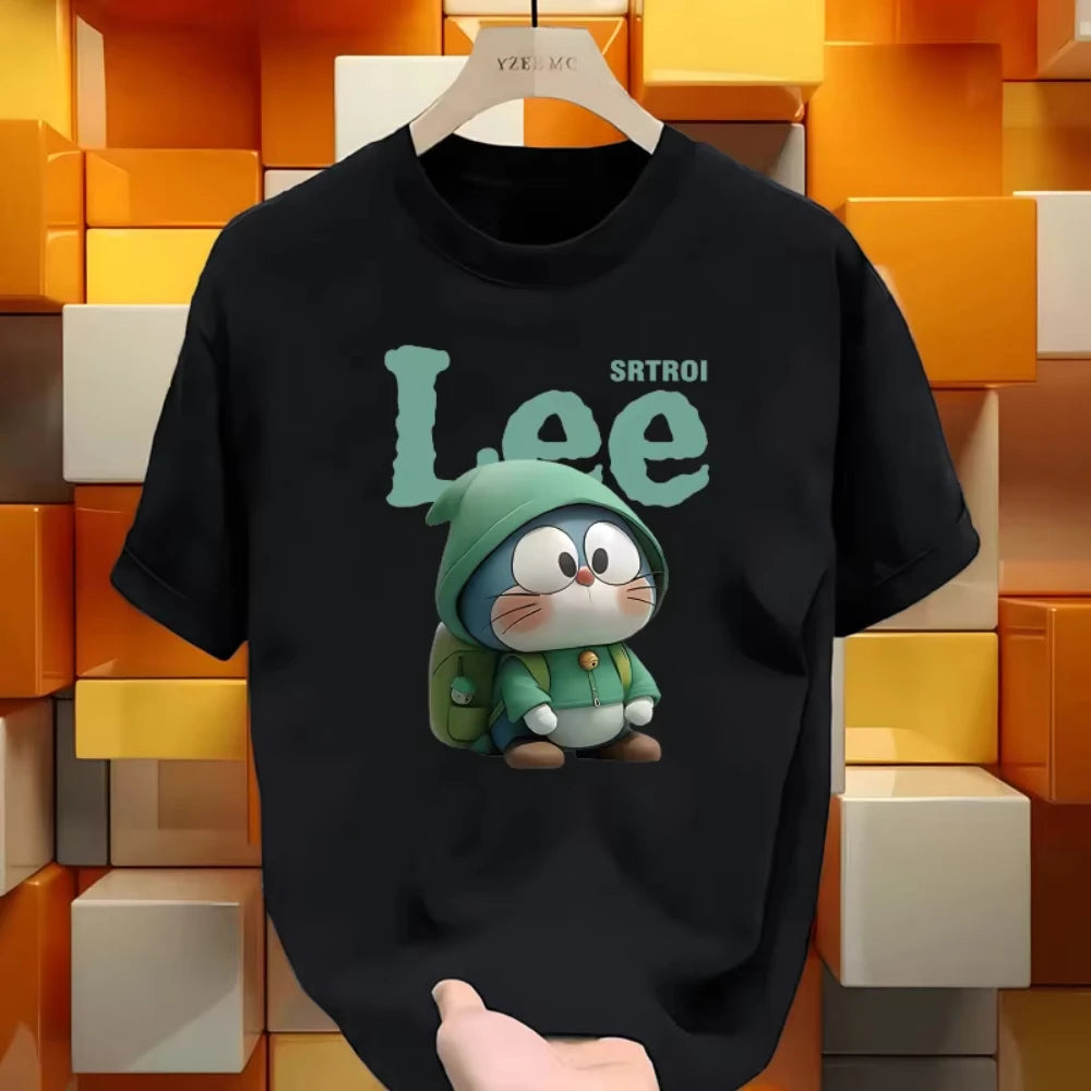 2024 Summer Fashion Trend New Cotton Printed American Trend Brand Loose Men's and Women's Fashion Brand Short Sleeve T-shirt