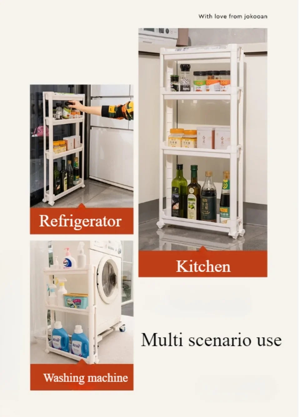 Kitchen Storage Trolley Home Space Saving Narrow Rack Behind Bathroom Door Hollow Out Seam Shelf Toilet Gap Floor Small Carts