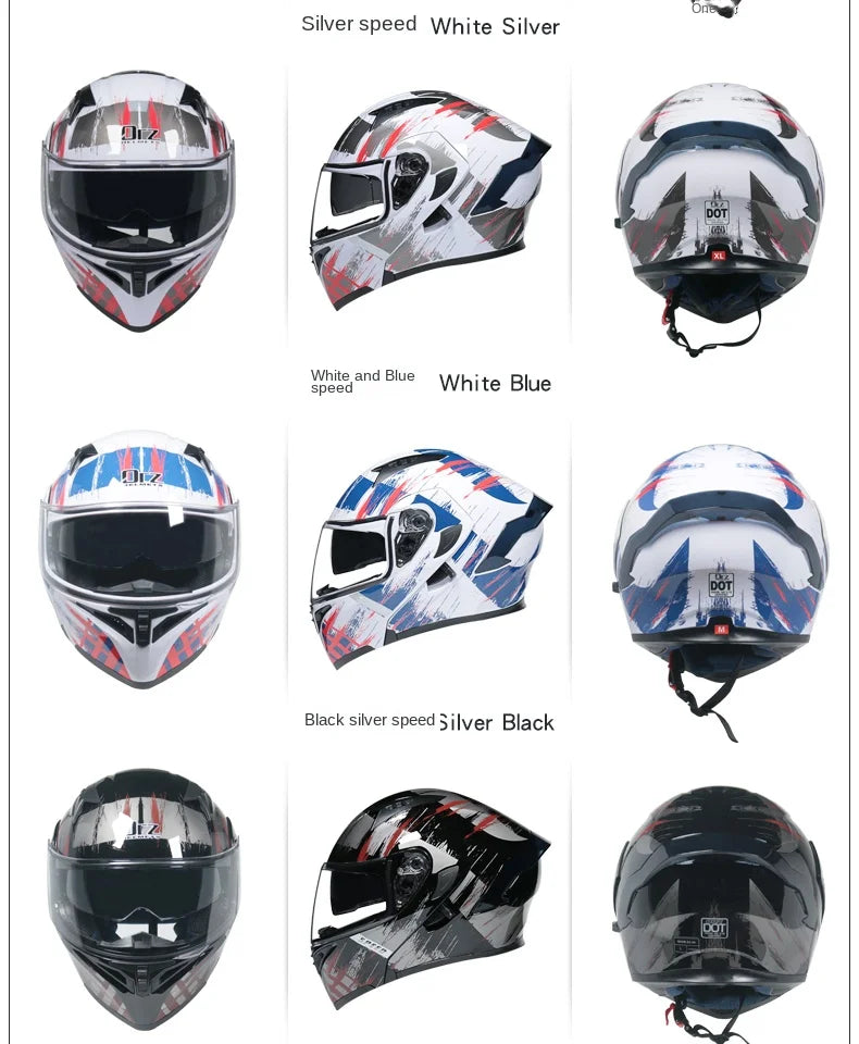 Flip Up Motorcycle Helmet Double lens full face helmet High quality DOT approved Moto cascos motociclistas capacete