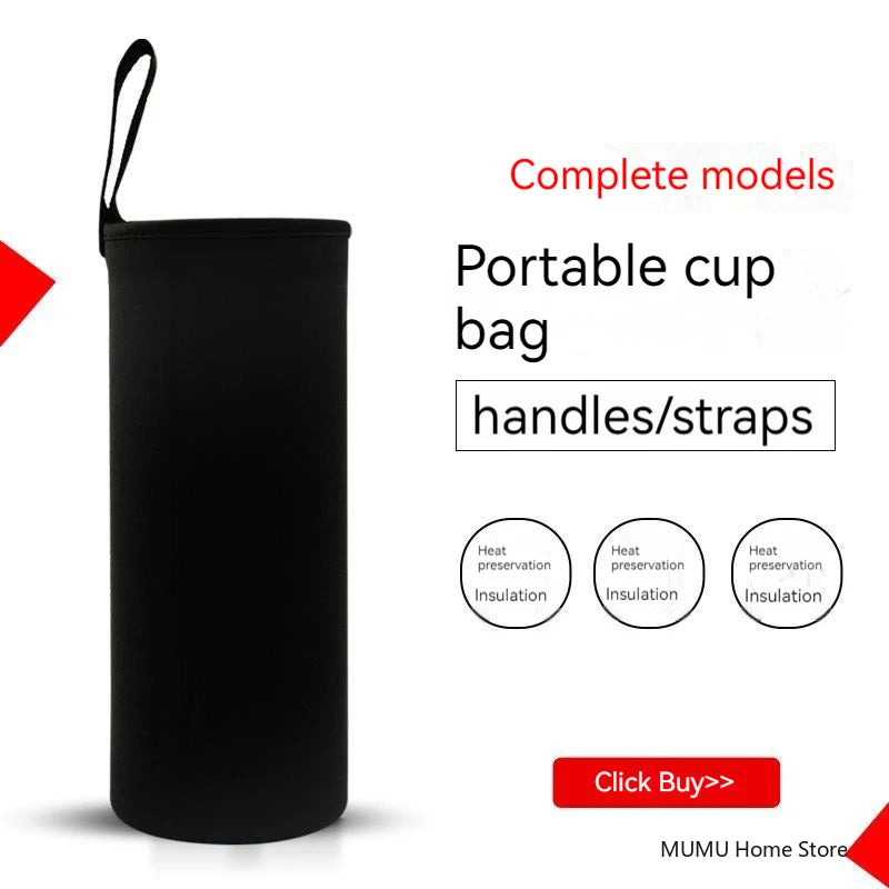 750ML/1000ML/1500ML Mug Bottle Cup Case Bag For Water Bottle Cover Bag Black Bottle Carrier Insulated Bag Sports Bottles Covers