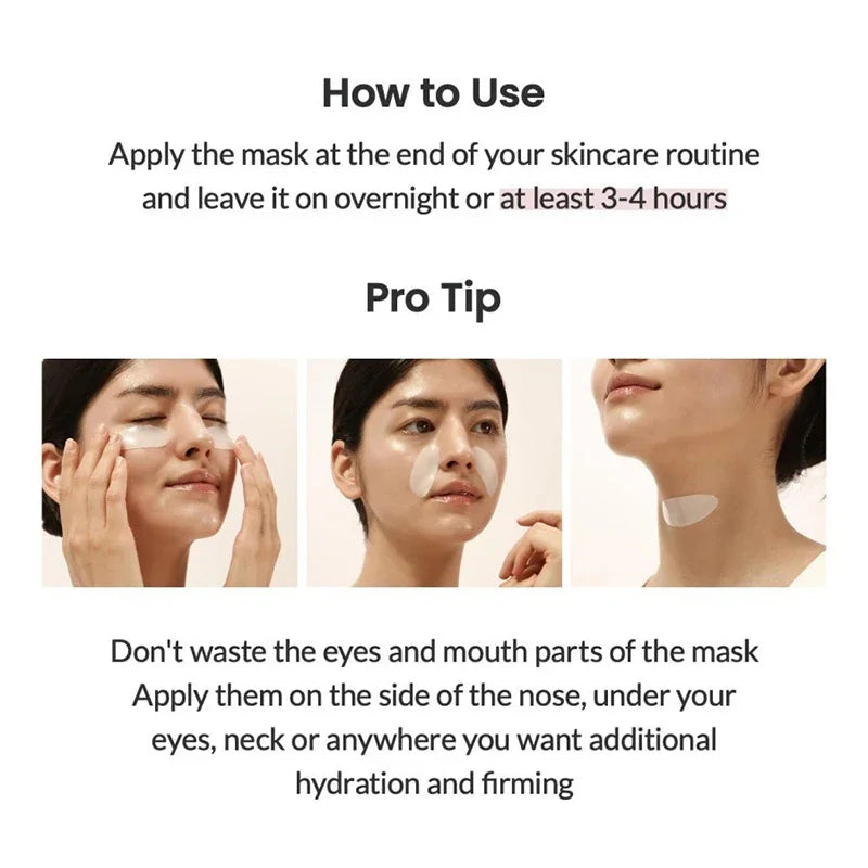 Bio-Collagen Real Deep Mask Anti-Wrinkle Lifting Face Mask With Hydrolyzed Collagen Collagen Reverse Film Volume Peel Off Mask