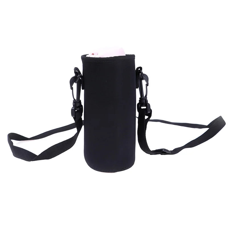 Portable Water Bottle Insulated Neoprene Holder Pouch Bag 420/550/750/1000/1500ml Shoulder With Adjustable Strap