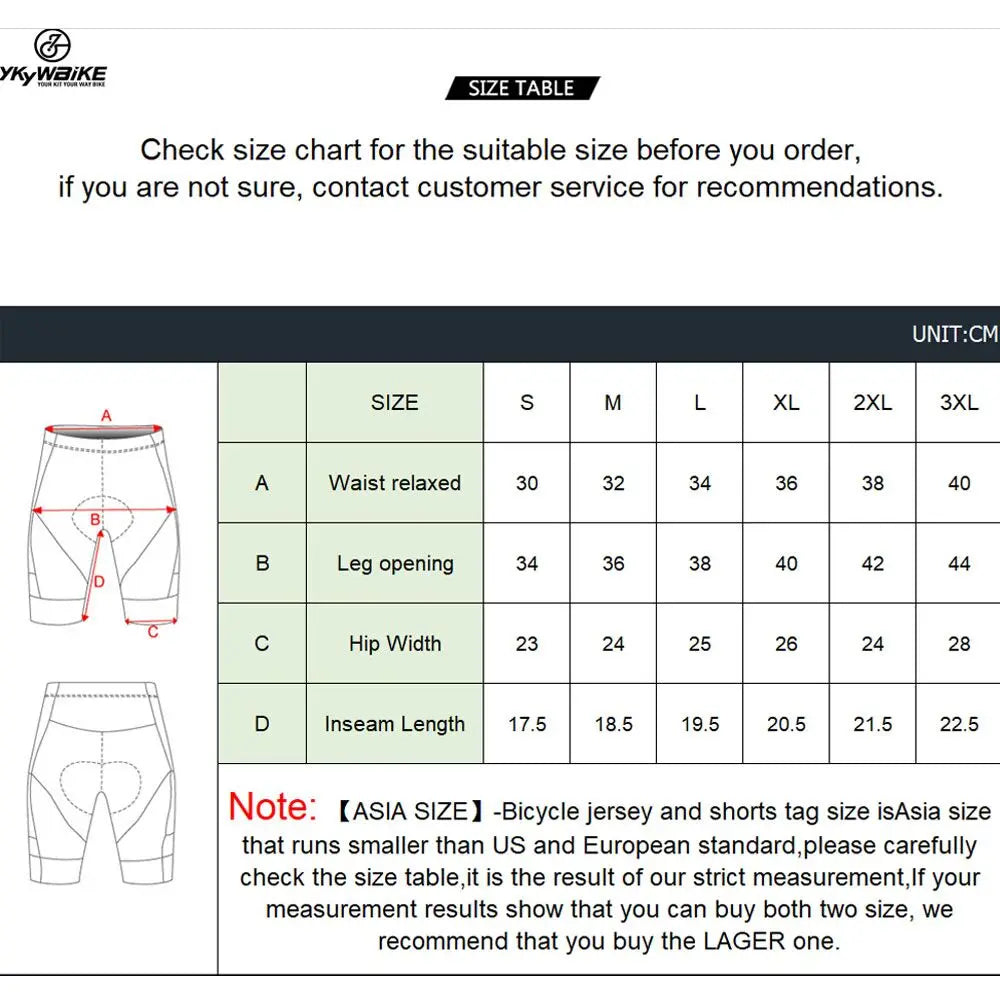 YKYWBIKE Men's Cycling Shorts 2 Pockets Bicycle Shorts Summer Road Bike Short MTB 3D Padded Shockproof Shorts Riding Clothing