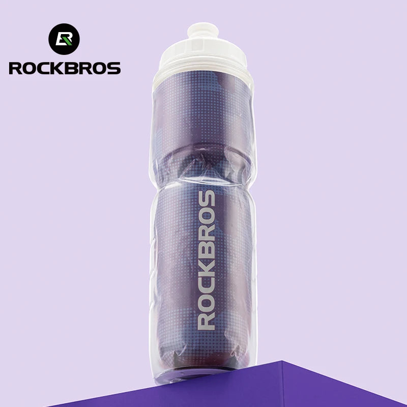 ROCKBROS Cycling Insulated Water Bottle Thermal Drink PP5 Silicone 670ml Fitness Outdoor Sports Bicycle Portable Water Kettle