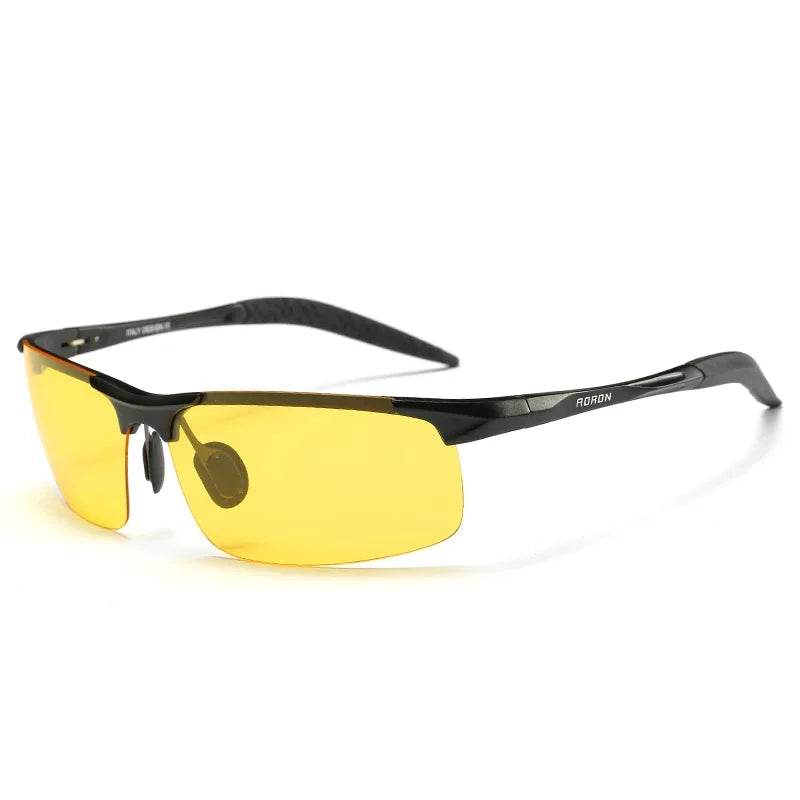 AORON Aluminum Day Night Vision Men Sunglasses Polarized Glasses Brand Original Goggles Male Design Luxury Driving