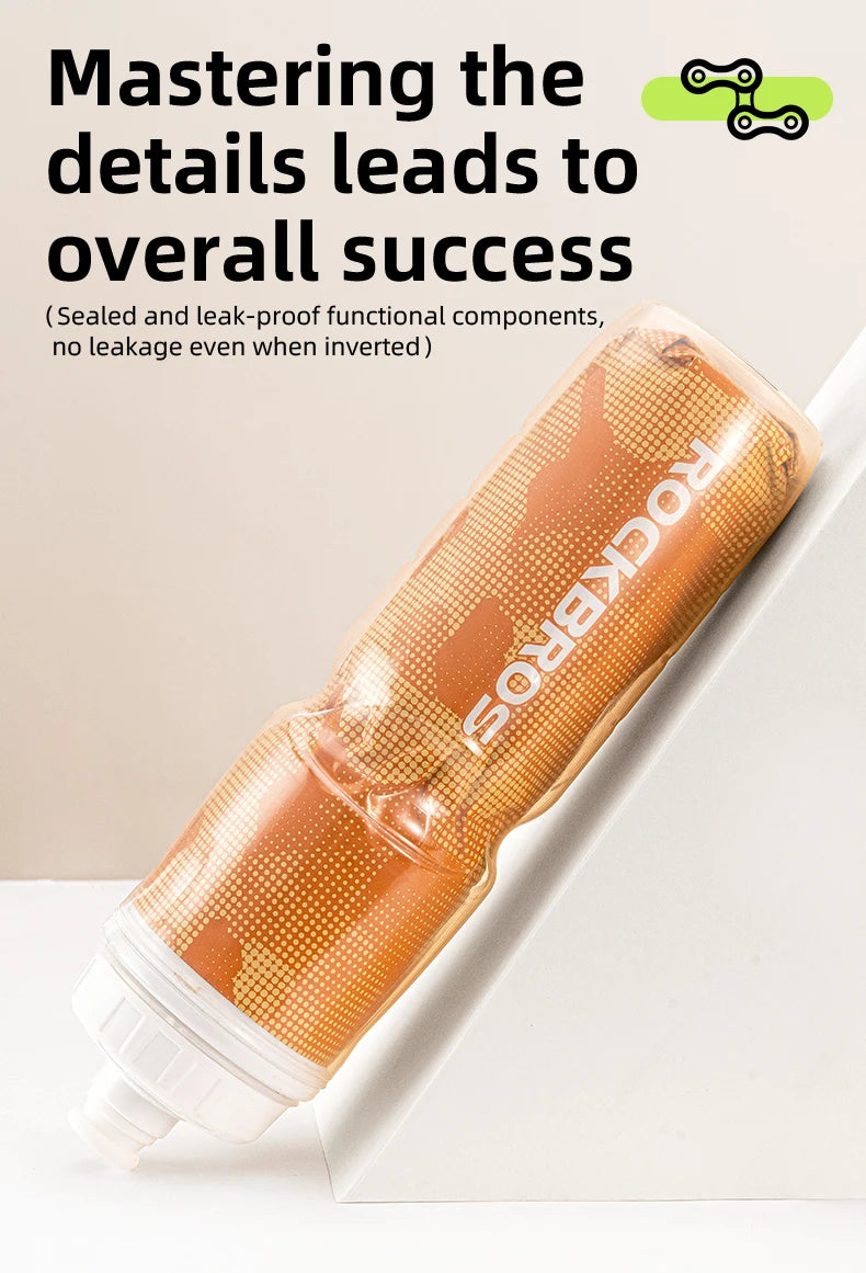 ROCKBROS Cycling Insulated Water Bottle Thermal Drink PP5 Silicone 670ml Fitness Outdoor Sports Bicycle Portable Water Kettle