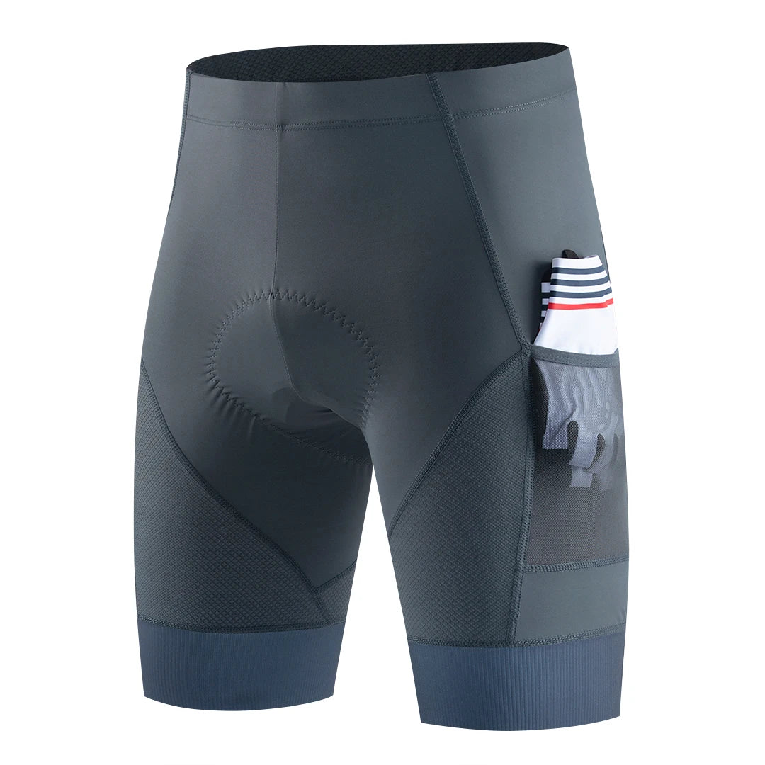 YKYWBIKE Men's Cycling Shorts 2 Pockets Bicycle Shorts Summer Road Bike Short MTB 3D Padded Shockproof Shorts Riding Clothing