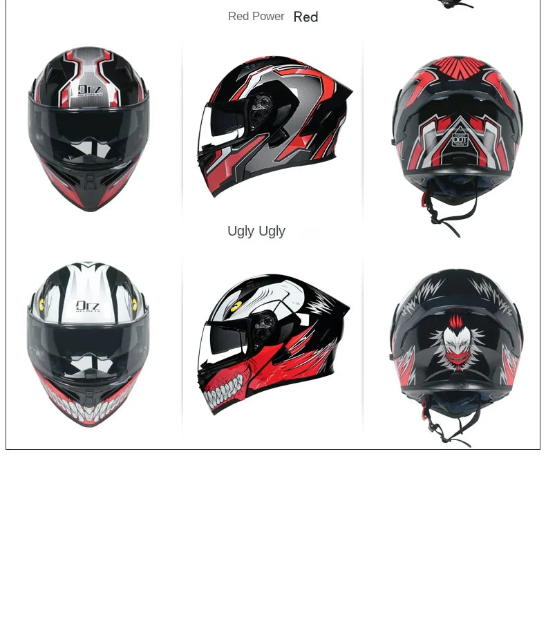 Flip Up Motorcycle Helmet Double lens full face helmet High quality DOT approved Moto cascos motociclistas capacete