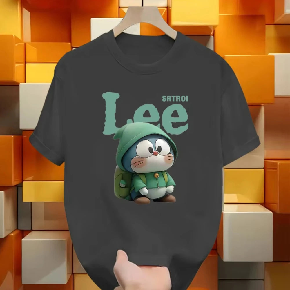2024 Summer Fashion Trend New Cotton Printed American Trend Brand Loose Men's and Women's Fashion Brand Short Sleeve T-shirt