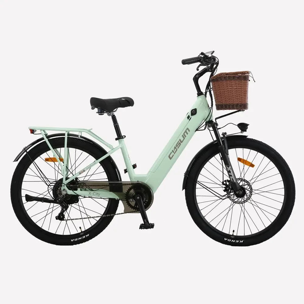 Ebike Electric Bicycle 26" 250W mid motor City Ebike Pedelec with Bicycle Basket Cup HolderSports Entertainment Cycling electric