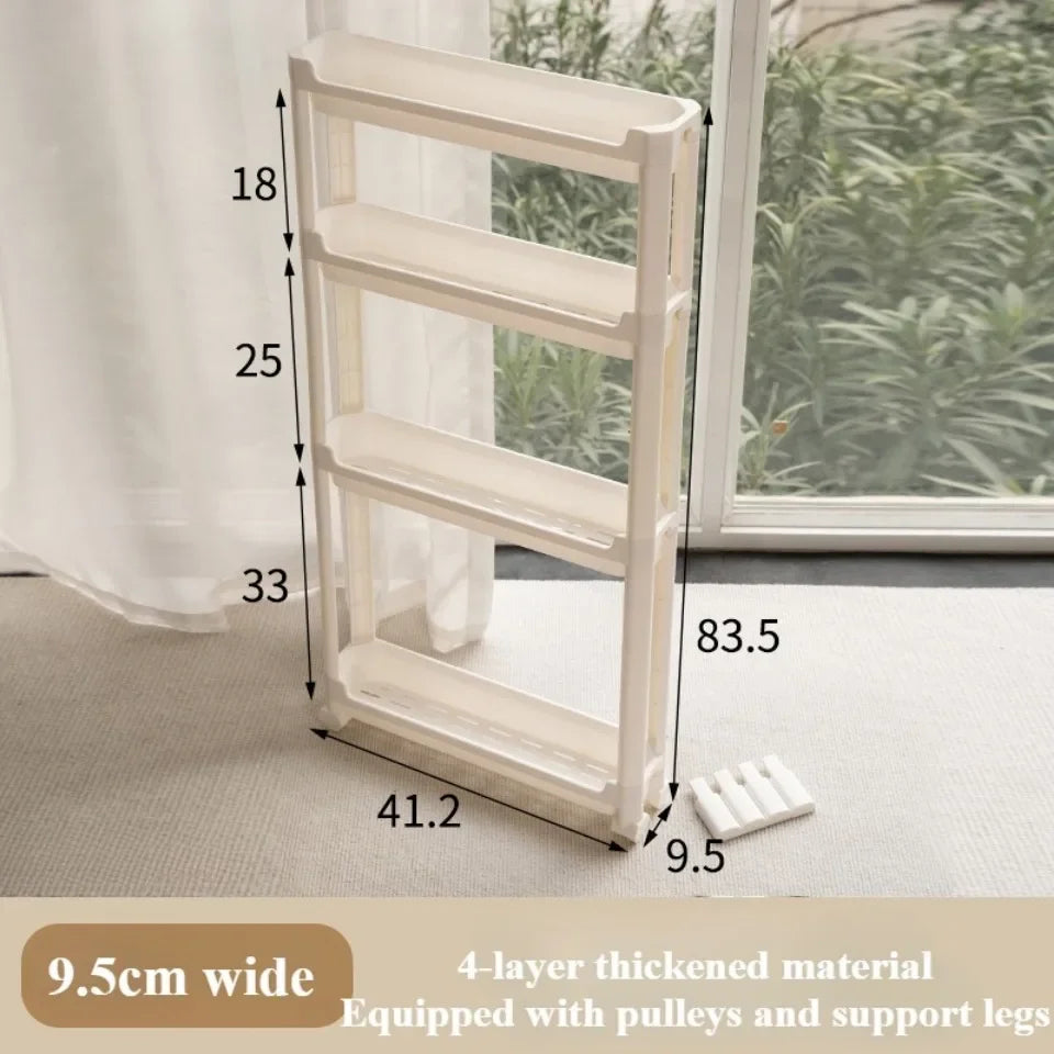Kitchen Storage Trolley Home Space Saving Narrow Rack Behind Bathroom Door Hollow Out Seam Shelf Toilet Gap Floor Small Carts