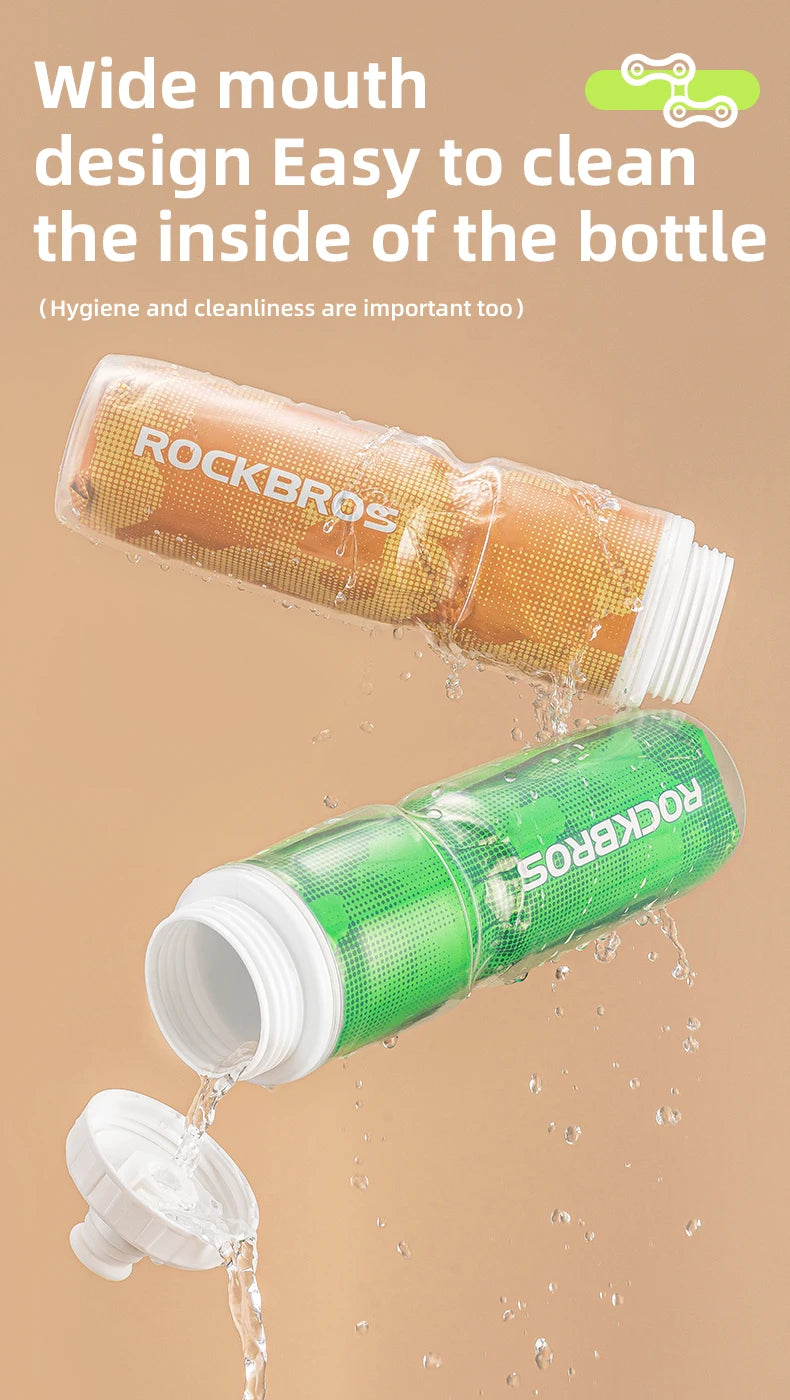 ROCKBROS Cycling Insulated Water Bottle Thermal Drink PP5 Silicone 670ml Fitness Outdoor Sports Bicycle Portable Water Kettle
