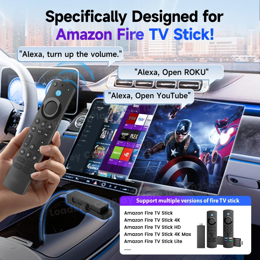 Carlinkit Supports Fire TV Stick Converter TV Streaming Box HDMI Wireless CarPlay TV Adapter for Fire TV Stick HD 4K Max Lite