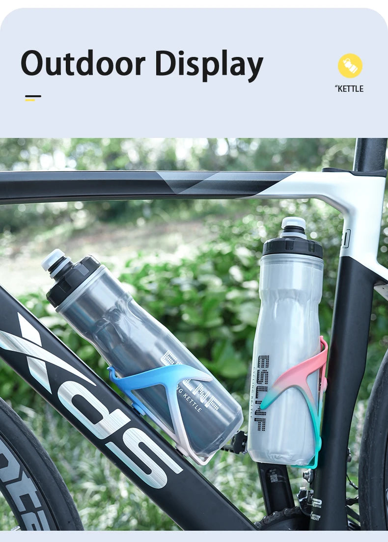 ESLNF Bike Kettle 720ml Mountain Road Bike Outdoor Cycling Kettle PP5 Squeeze Insulated Water Cup Bicycle Water Bottle