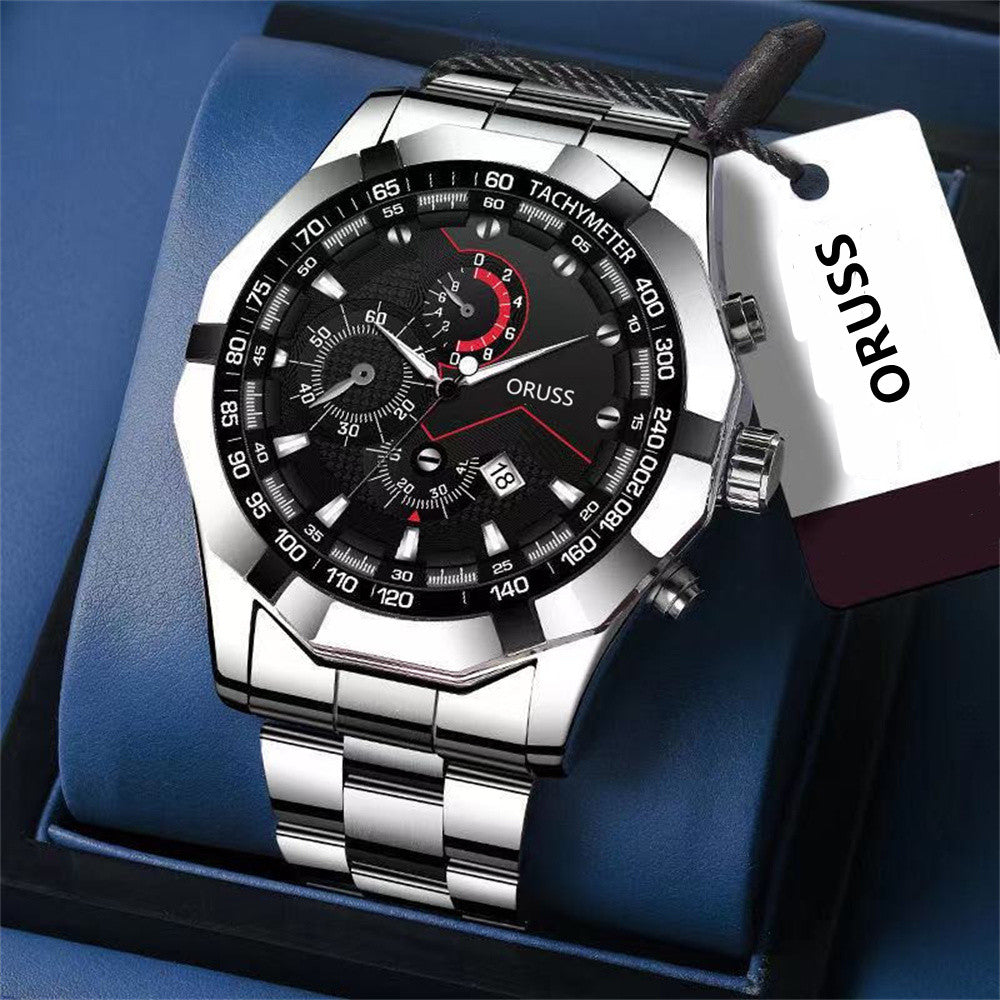 Elegant Business Quartz Men’s Watch - Waterproof, Luminous Dial with Date, Perfect Gift for Every Occasion